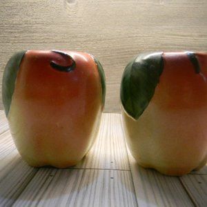 Set of Vintage Hull Blushing Apple Salt & Pepper Shakers